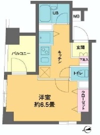 カスタリア新富町3 503 間取り図