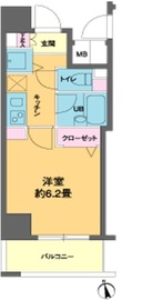 カスタリア新富町3 702 間取り図