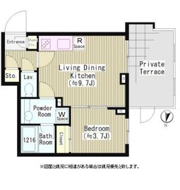 ファレール笹塚 101 間取り図