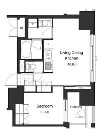 プライムアーバン本駒込 202 間取り図