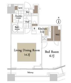 コンシェリア西新宿タワーズウエスト 5階 間取り図