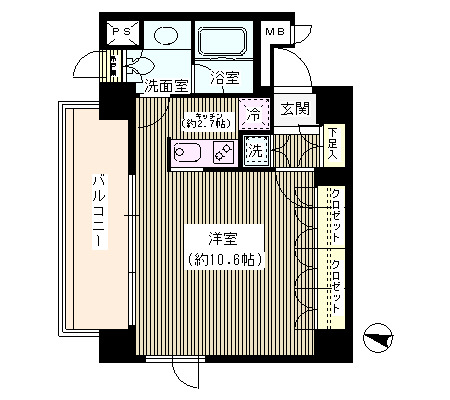 アゼリアテラス新宿 4階 間取り図