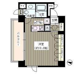 アゼリアテラス新宿 4階 間取り図