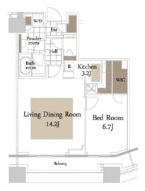 コンシェリア西新宿タワーズウエスト 15階 間取り図