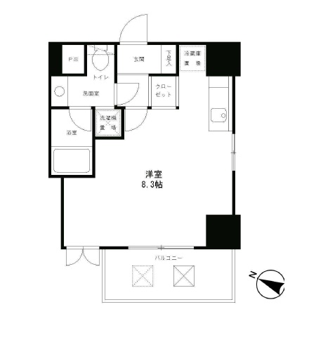 レジディア恵比寿 603 間取り図