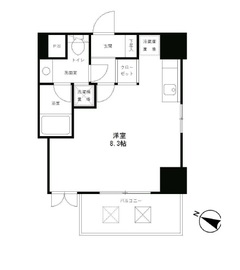 レジディア恵比寿 603 間取り図