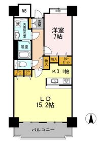 品川シーサイドビュータワー1 1611 間取り図