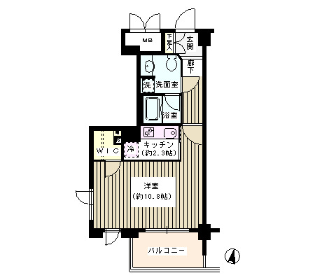 アゼリアテラス新宿 5階 間取り図