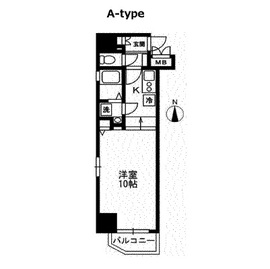 レジディア上野御徒町 501 間取り図