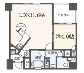 フォルスコート目黒大橋 4階 間取り図