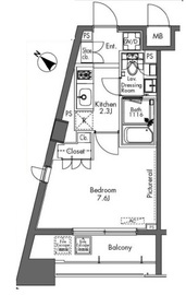 プラウドフラット三軒茶屋 304 間取り図