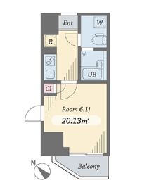 ダイヤモンドタワー西小山 406 間取り図