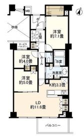 ブランズ牛込神楽坂 3階 間取り図