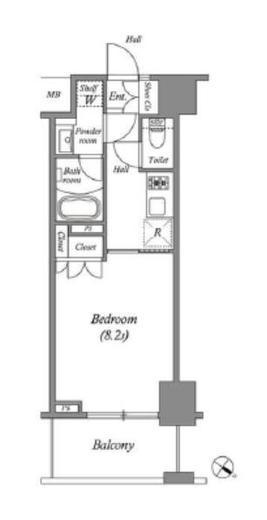 ザ・レジデンス赤坂檜町 804 間取り図