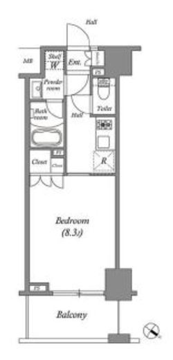 ザ・レジデンス赤坂檜町 506 間取り図