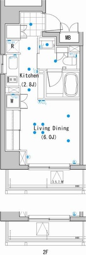 ブリリアイスト白金高輪 704 間取り図