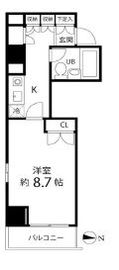 ハイリーフ芝大門 405 間取り図