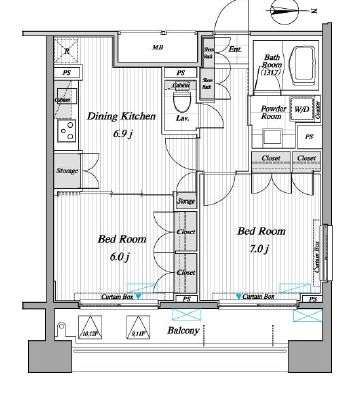 レジディア錦糸町2 1106 間取り図