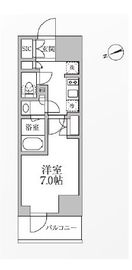 レジディア新御徒町2 611 間取り図