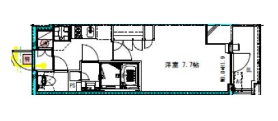 レジディア新御徒町2 407 間取り図