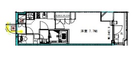レジディア新御徒町2 407 間取り図