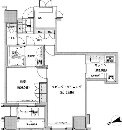 ウエストパークタワー池袋 1605 間取り図