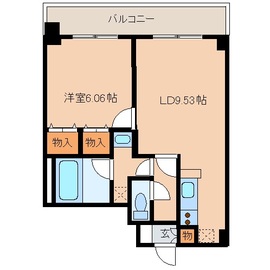 レジディア新川 601 間取り図