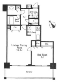 朝日マンション目黒 4階 間取り図