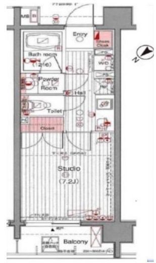 セレビア新宿御苑前 3階 間取り図
