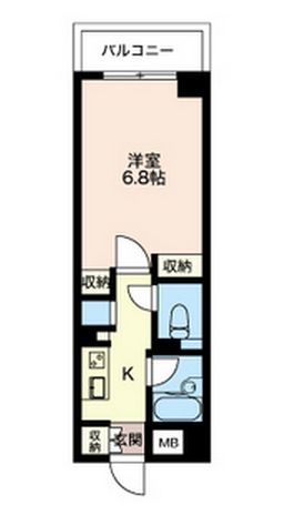 エスティメゾン神田 1203 間取り図