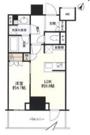 ドレッセ目黒大橋プレヴィ 14階 間取り図