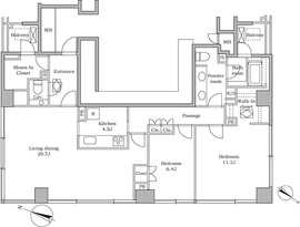 マジェスタワー六本木 24階 間取り図