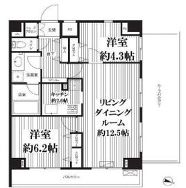 グランハイツ東中野 406 間取り図