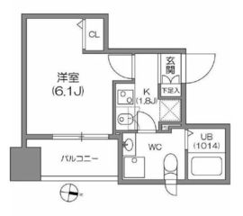 アジールコート中野坂上 403 間取り図