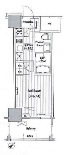 ヒューリック荏原 802 間取り図