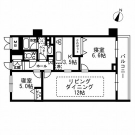 パークフラッツ学芸大学 506 間取り図