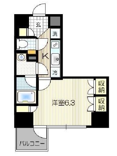 オープンレジデンシア銀座二丁目 2階 間取り図
