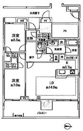 ベイズタワー＆ガーデン 28階 間取り図