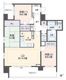 リエトコート浅草橋 1302 間取り図