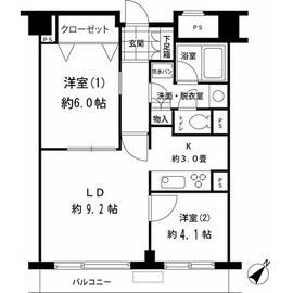 ルシマン月島 908 間取り図