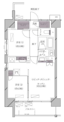 A-standard芝浦 201 間取り図