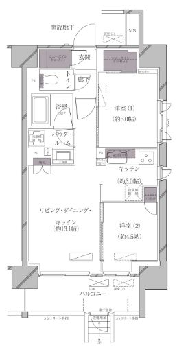 A-standard芝浦 104 間取り図