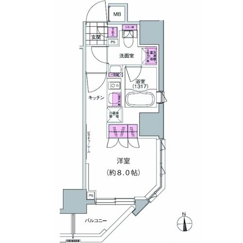 パークハビオ渋谷本町レジデンス 723 間取り図