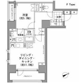 パークハビオ八丁堀 506 間取り図