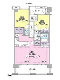 ヴェーゼント駒場公園 2階 間取り図