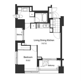 LaSante麻布十番 1103 間取り図