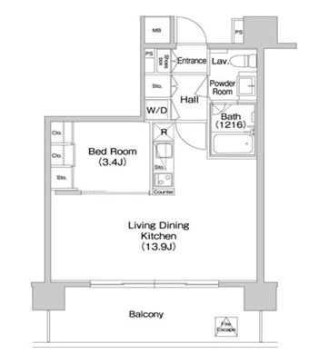 コンフォリア南砂町 2003 間取り図