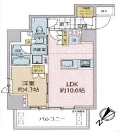 ルフォン白金台ザ・タワーレジデンス 2階 間取り図