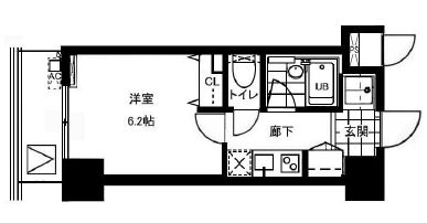 レジディア文京本郷2 406 間取り図