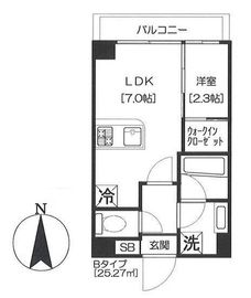 アジールコート芝公園 203 間取り図